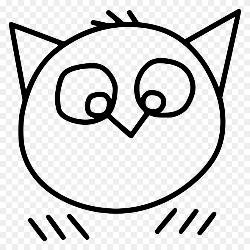 Royalty Free Stock Owl Horror Evil Night Bird Icon Circle, Stencil ...