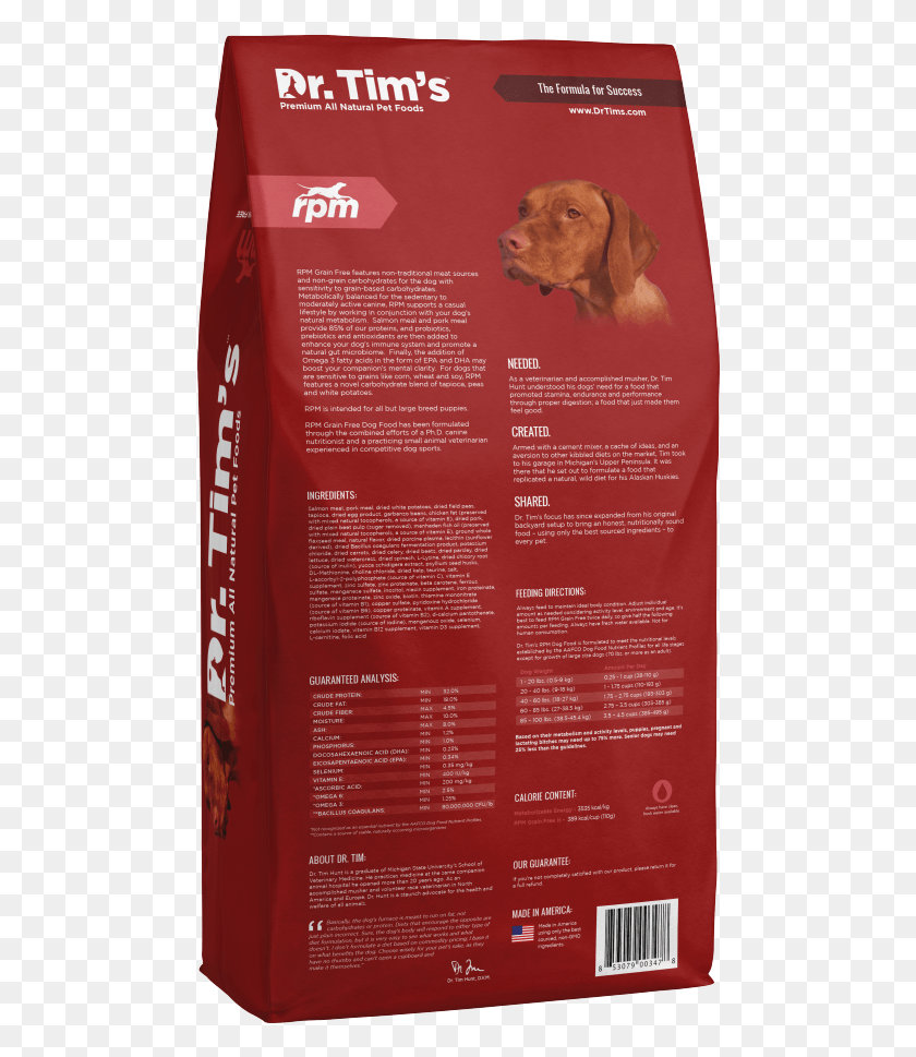482x909 Rpm Grain Free Salmon And Pork Formula Dry Dog Golden Retriever, Text, Pet, Canine HD PNG Download