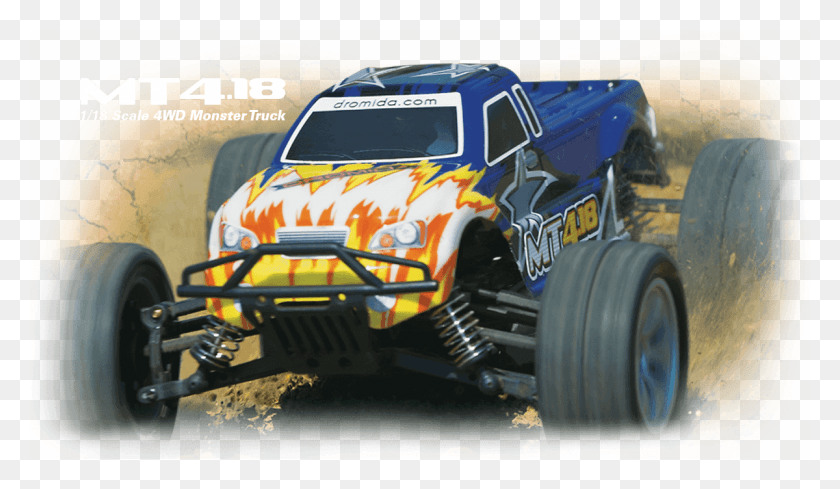 1200x660 Rtr 118 Scale 4wd Monster Truck Dromida Monster Truck, Wheel, Machine, Tire HD PNG Download