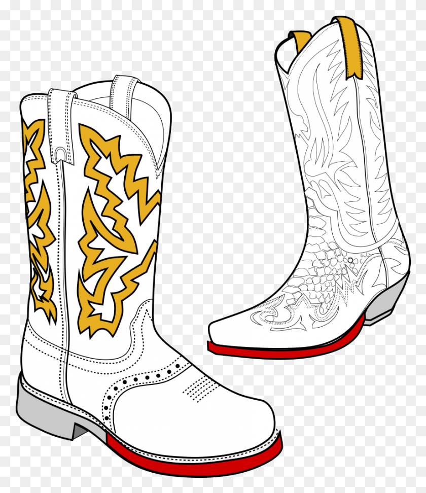 856x1001 Rubber Soles Cowboy Boot, Clothing, Apparel, Footwear HD PNG Download