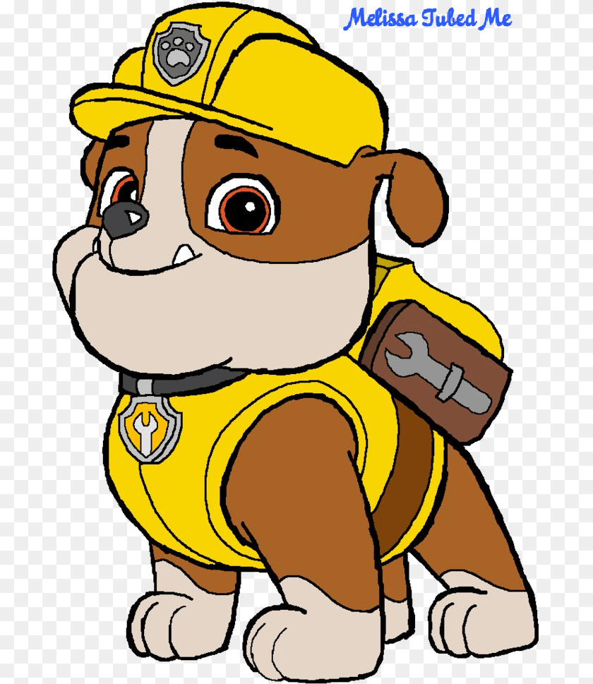 694x969 Rubble Paw Patrol By Andrewsurvivor Clipart Paw Patrol Rubble, Baby, Person, Face, Head Transparent PNG