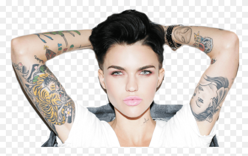1000x600 Ruby Rose, Skin, Tattoo, Person HD PNG Download