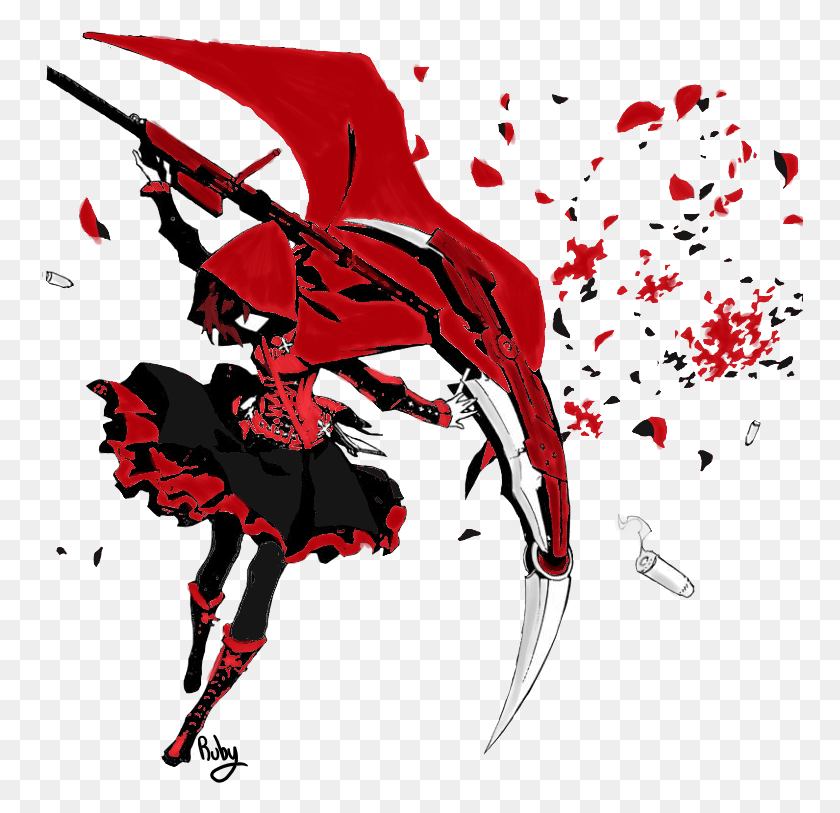 767x753 Descargar Png Ruby Rose From The Rwby Manga, Persona Hd Png
