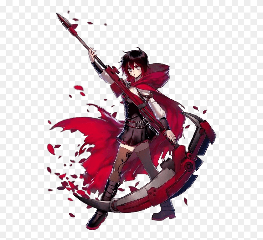 544x707 Ruby Rose Heroes Wiki Rwby Wiki Ruby Rose Rwby Transparent 2d Art, Person, Human, Archery HD PNG Download