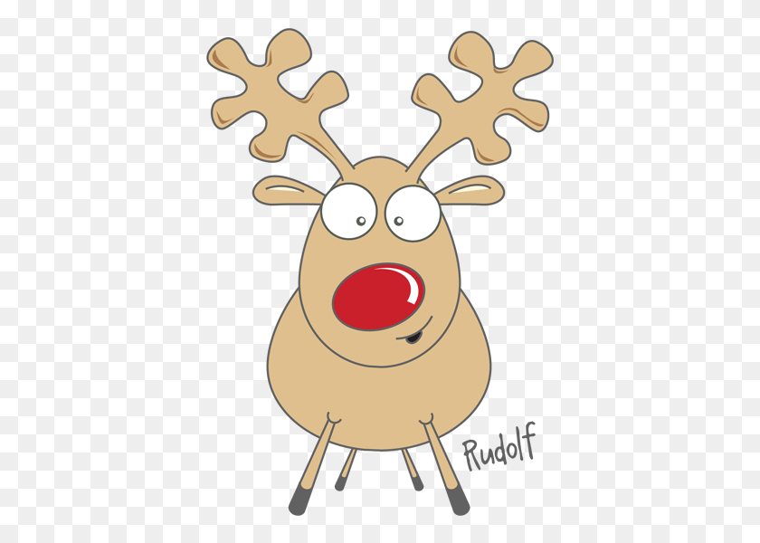 385x540 Rudolph Blitzen Reindeer Transparent, Food, Cross, Symbol HD PNG Download