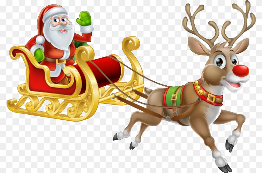 802x555 Rudolph Christmas Photo Santa Claus Reindeer Rudolph, Animal, Deer, Mammal, Wildlife Clipart PNG