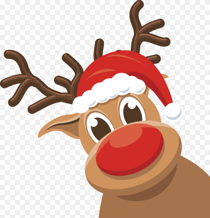 Rudolph Reindeer Sticker PNG