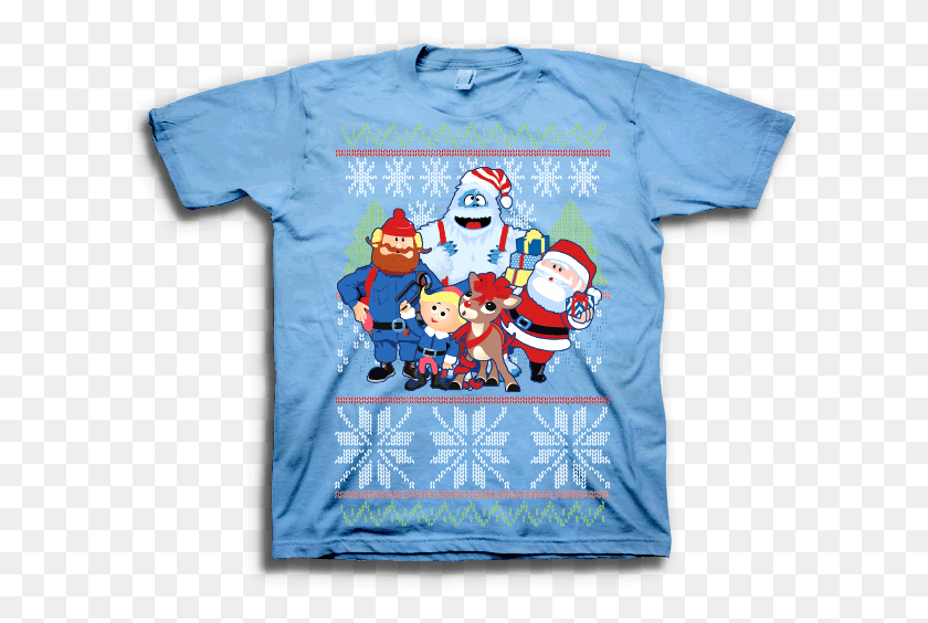 613x504 Rudolph The Red Nosed Reindeer Tees T Shirt, Clothing, Apparel, T-shirt HD PNG Download
