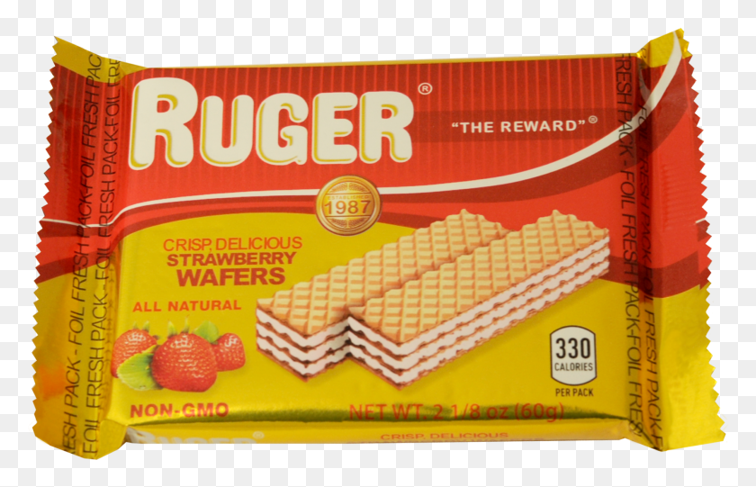1783x1101 Ruger Strawberry Wafer Wafer, Food, Sweets, Confectionery HD PNG Download