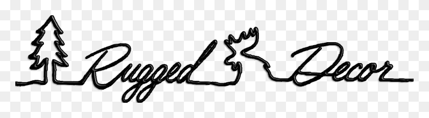 1266x280 Rugged Moose Decor Calligraphy, Text, Label, Stencil Descargar Hd Png