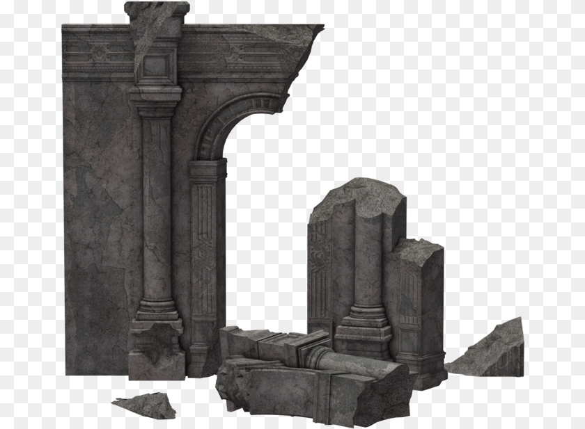 668x617 Ruins Image Background Ruins, Arch, Archaeology, Architecture, Building Sticker PNG