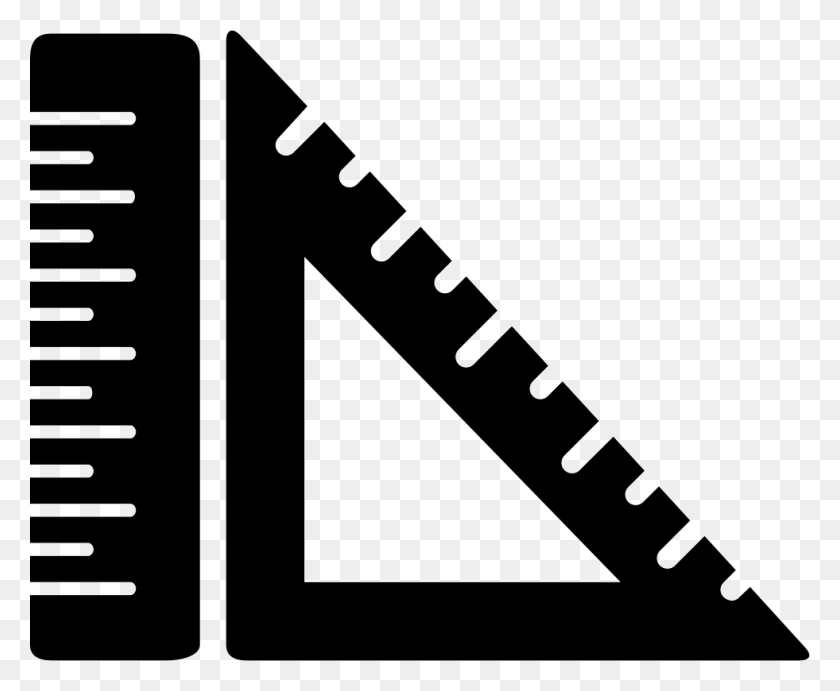 981x794 Ruler And Square Measuring Tools Svg Icon Free Escuadras, Triangle, Tool HD PNG Download