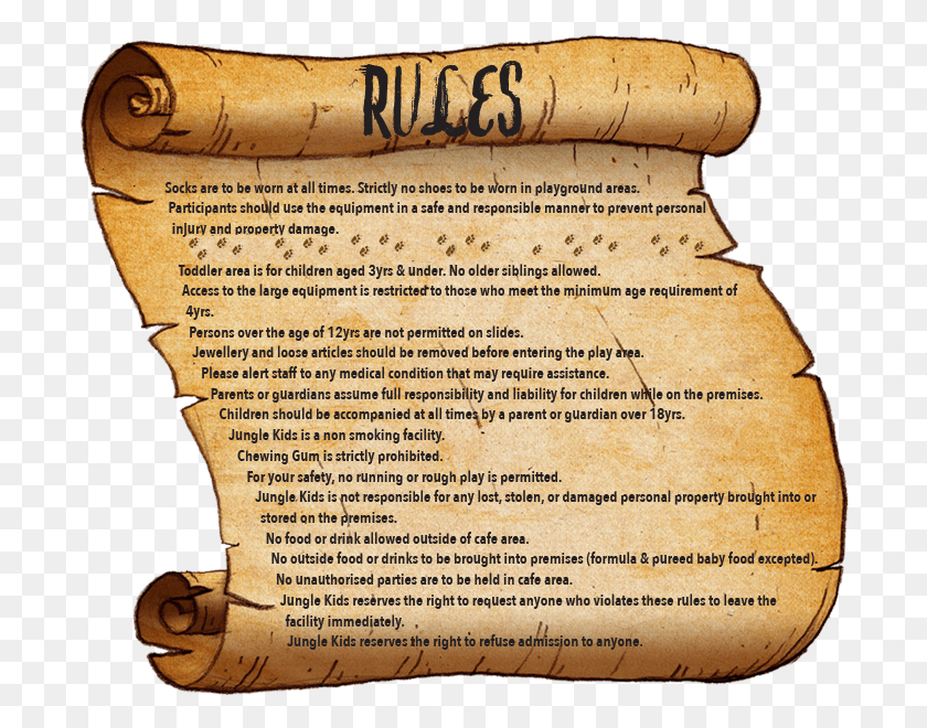 698x600 Rulesscroll Parchment Clip Art, Scroll, Text HD PNG Download