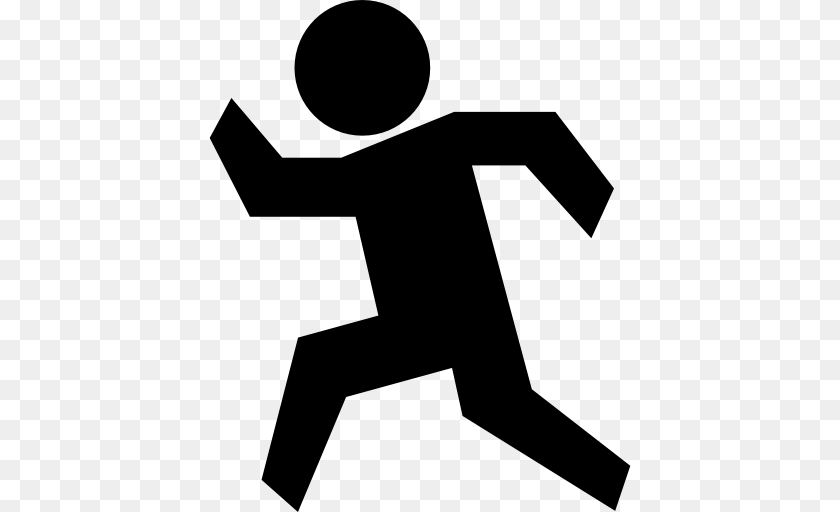 512x512 Run Jogging Silhouette People Running Icon Clipart PNG