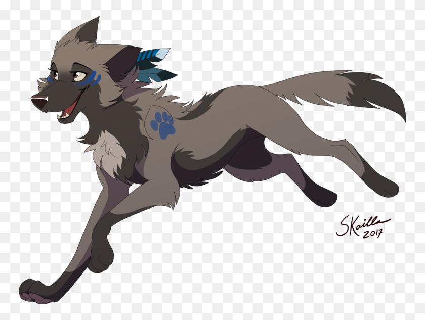 769x573 Running Animation Colored Wolf, Mammal, Animal, Statue HD PNG Download