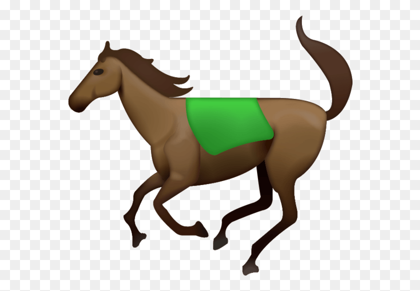 571x522 Running Horse Iphone Emoji Icon In Jpg And Horse Emoji, Animal, Elk, Deer HD PNG Download