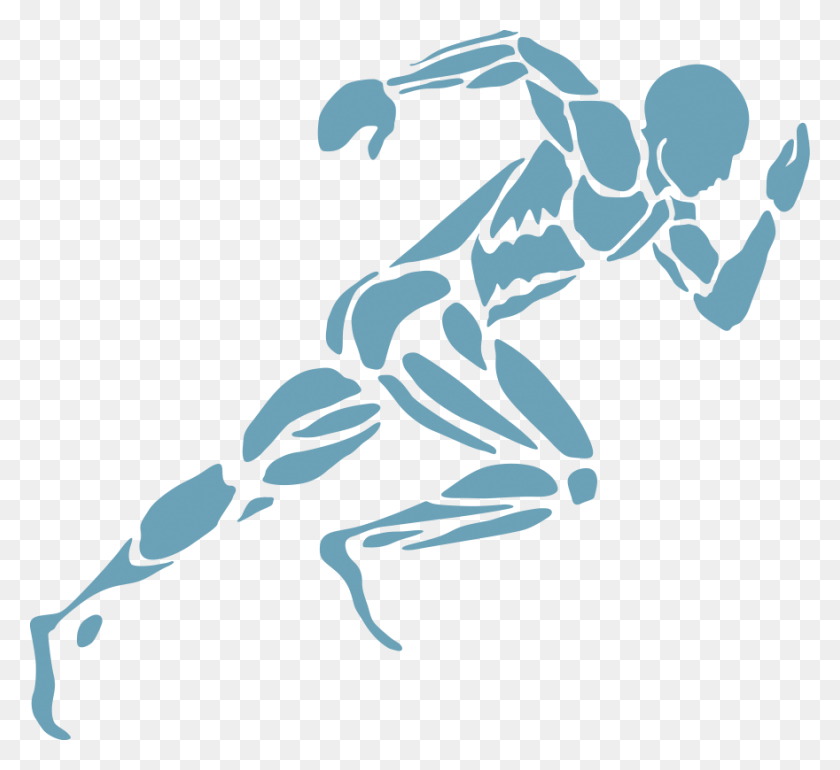 880x802 Running Man Integrated Ssr, Stencil, Graphics HD PNG Download