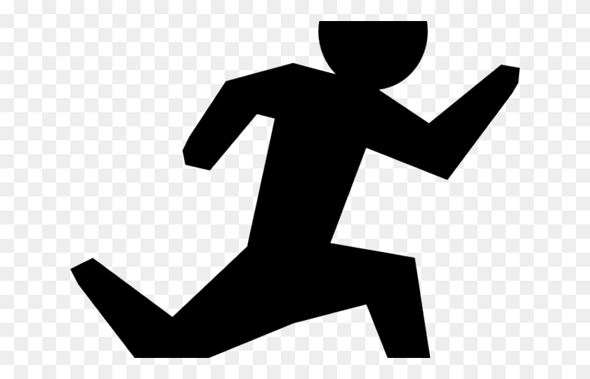 640x480 Running Man Stick Figure Running Man Silhouette, Symbol, Back HD PNG Download