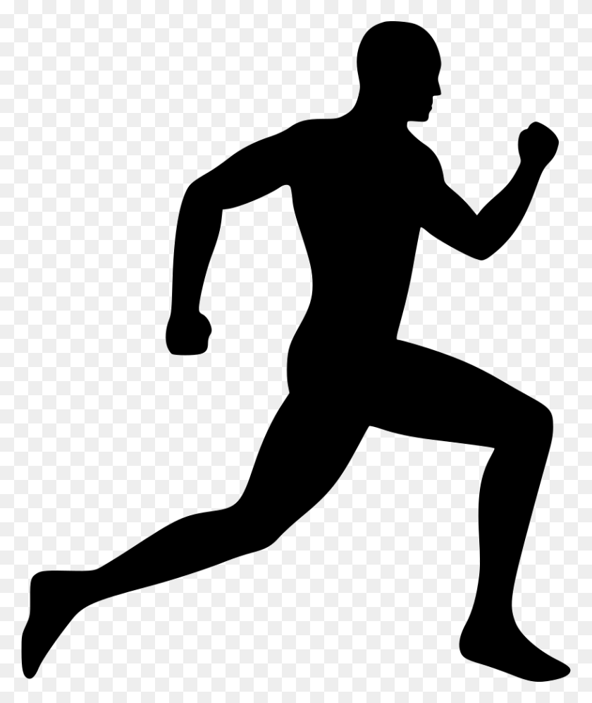 816x980 Running Man Svg Icon Free Running Man Icon Vector, Person, Sport HD PNG Download