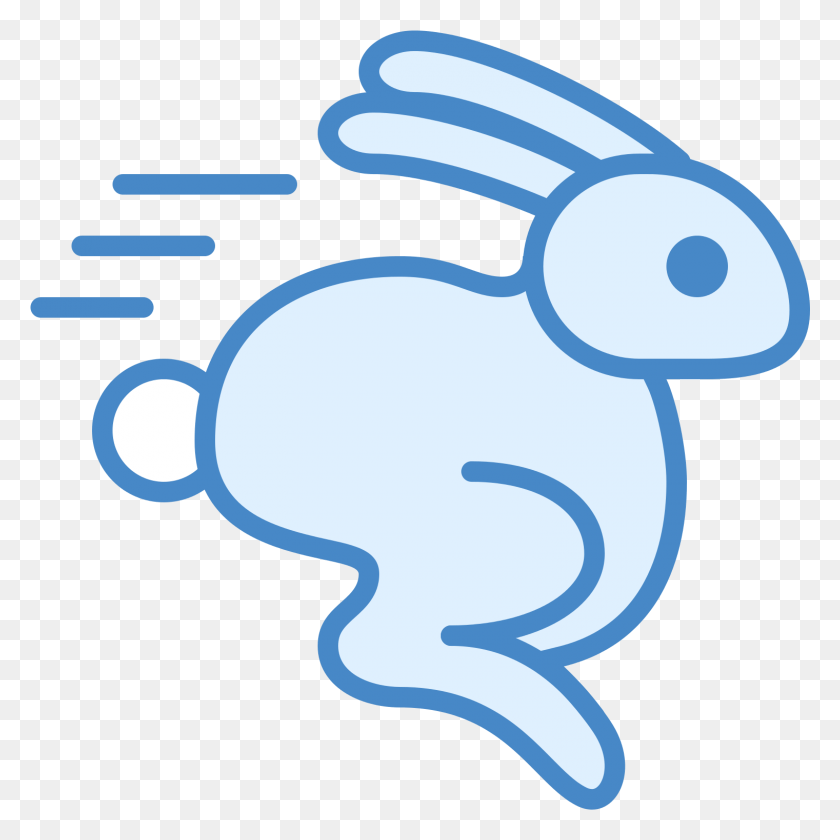 1521x1521 Corriendo Conejo Icono De Dibujos Animados, Animal, Mamífero, Roedor Hd Png