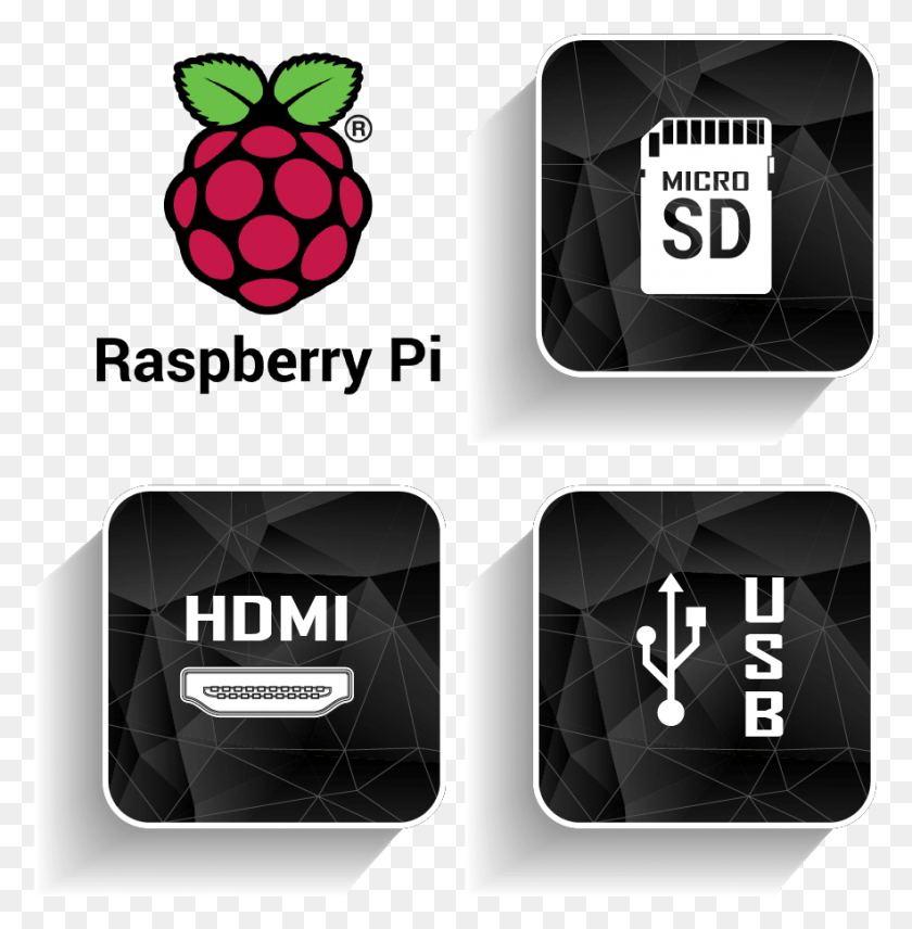 883x902 Работает На Raspberry Pi Логотип Raspberry Pi, Этикетка, Текст, Графика Hd Png Скачать