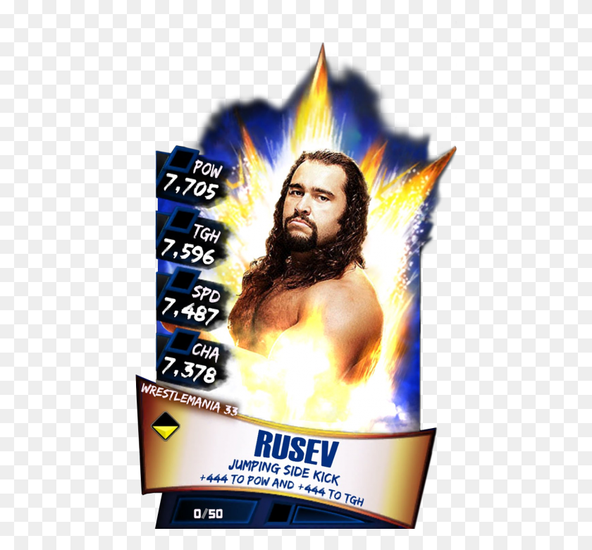 456x720 Rusev S3 14 Wrestlemania33 Wwe Supercard Wrestlemania 33 Undertaker, Advertisement, Poster, Person HD PNG Download