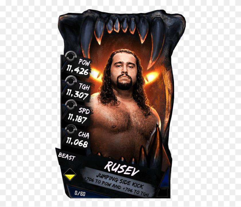 457x661 Rusev S4 16 Beast5 Wwe Brock Lesnar Beast, Person, Human, Poster HD PNG Download