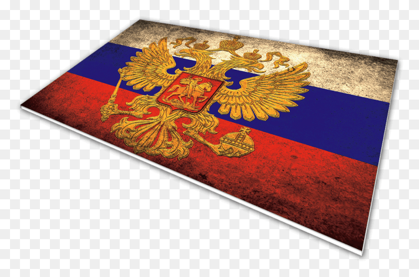 985x627 Rusia Bandera De Arte Halcón, Texto, Alfombra, Símbolo Hd Png