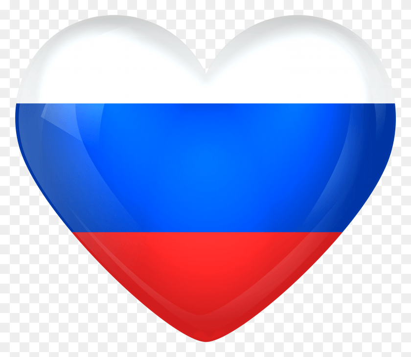 5829x5013 Russian Flag Heart, Balloon, Ball, Plectrum HD PNG Download