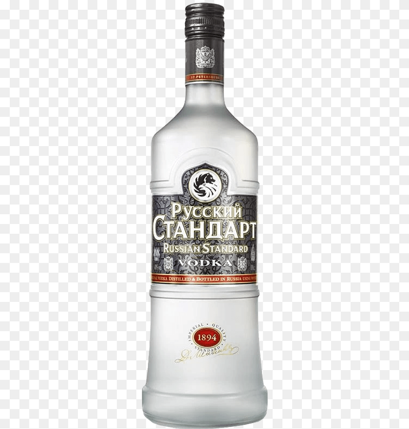 268x881 Russian Standard Vodka 1l Russian Vodka, Alcohol, Beverage, Liquor, Gin Clipart PNG