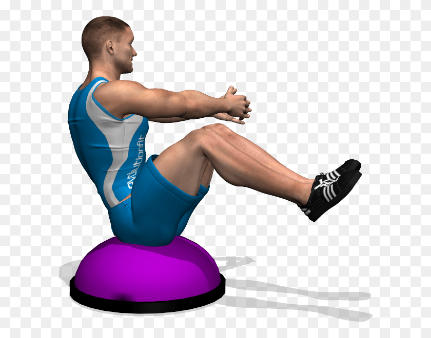 614x600 Russian Twist On Bosu Involved Muscles During The Training Aerobic Exercise, Person, Human, Sport HD PNG Download