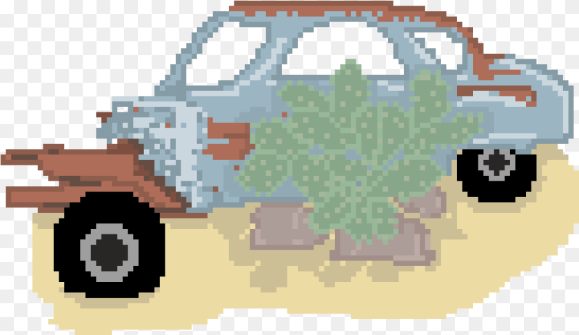 982x568 Rusted Car With A Cactus Car, Grass, Plant, Lawn PNG