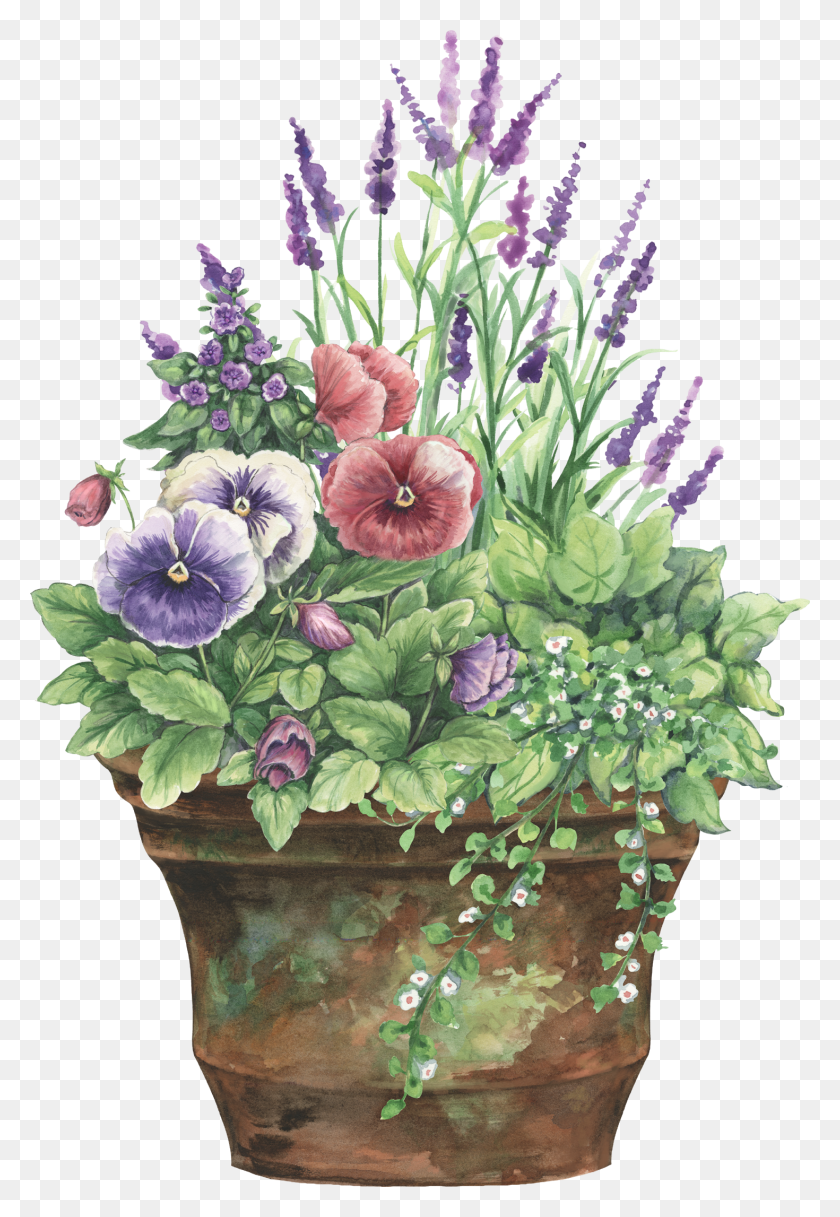 1470x2181 Rustic Flower Pot Clipart Lavender Clip Art, Graphics, Plant HD PNG Download