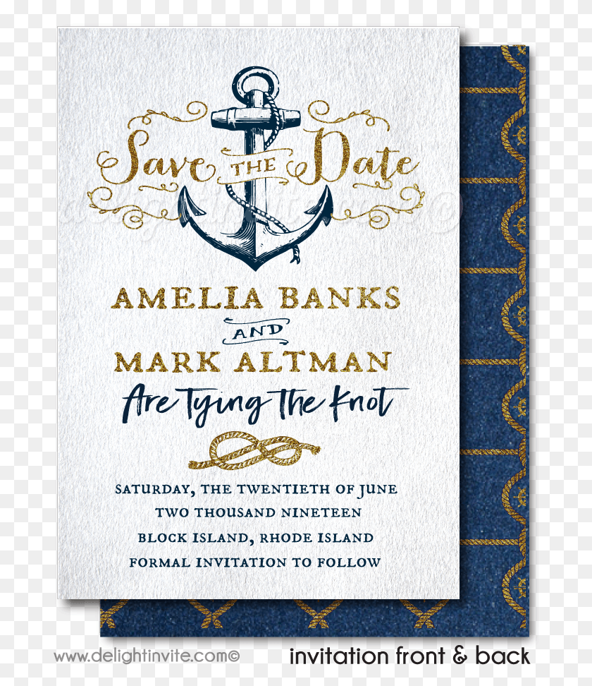 691x912 Rustic Nautical Anchor Save The Date Cards Save The Date, Text, Hook HD PNG Download