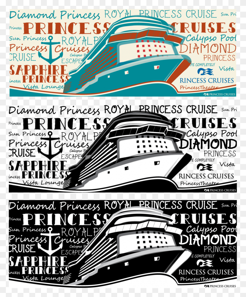 1000x1224 Rustic Princess Cruise, Poster, Advertisement, Flyer HD PNG Download