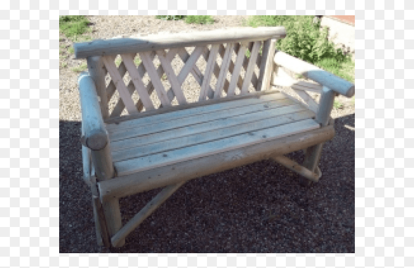601x483 Rustic Two Seat Garden Bench 14573 Bench, Furniture, Park Bench, Crib HD PNG Download