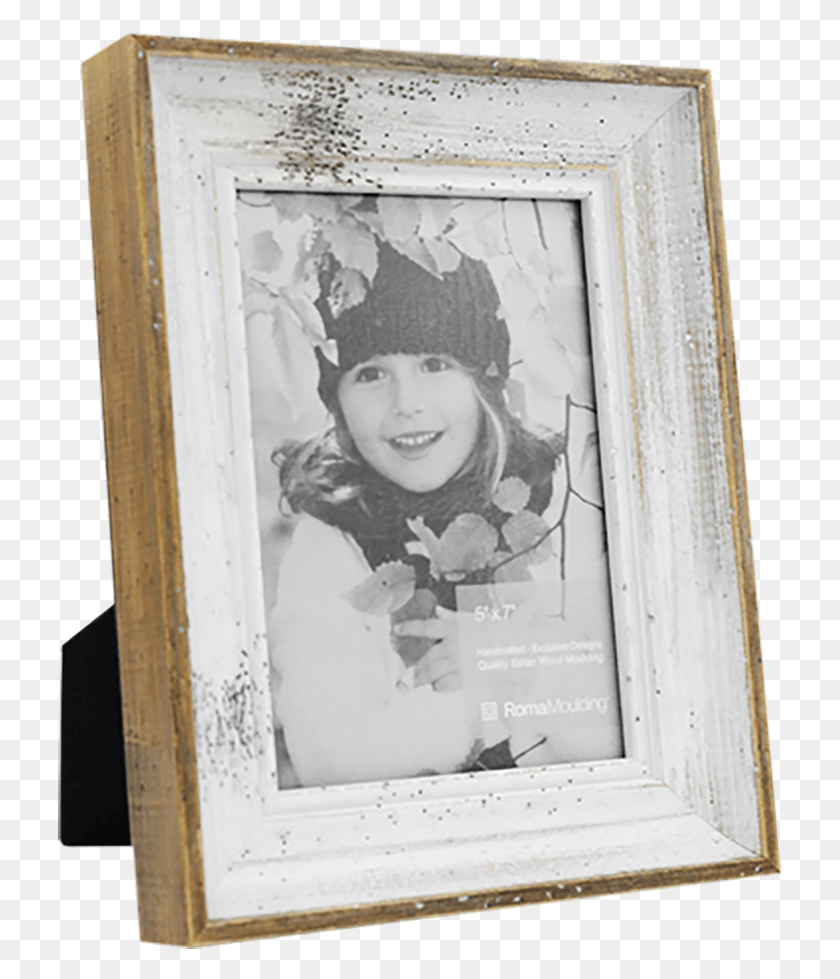 726x919 Rustic White Photo Frame Picture Frame, Face, Person, Human HD PNG Download