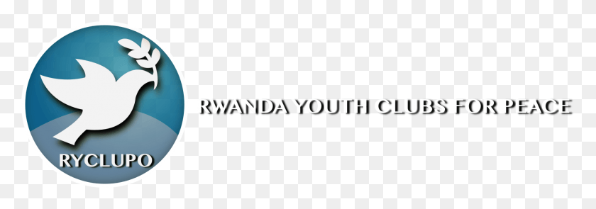 1833x553 Логотип Организации Молодежных Клубов За Мир В Руанде Голубь Мира, Текст, Алфавит, Символ Hd Png Скачать