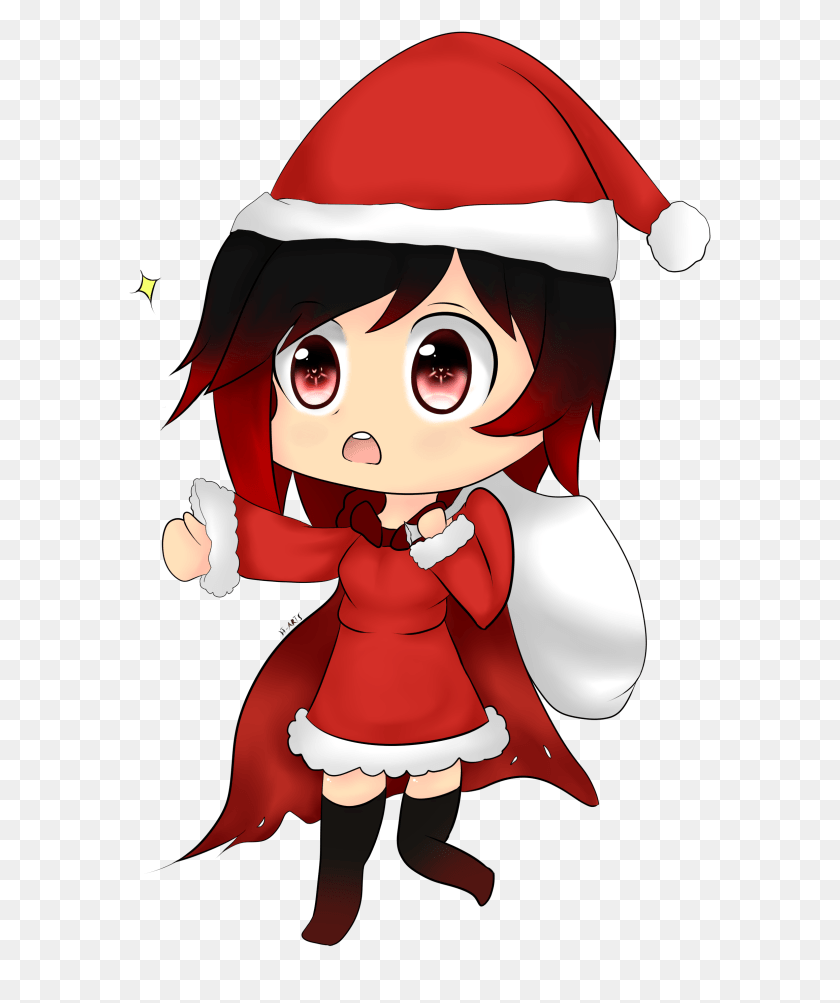 583x943 Rwby Chibi Christmas Rwby Chibi, Person, Human, Helmet HD PNG Download