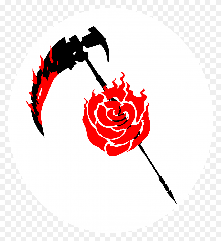 4024x4415 Rwby Crescent Rose Tattoo Concept Rwby Iphone Wallpaper, Pin, Weapon, Weaponry HD PNG Download