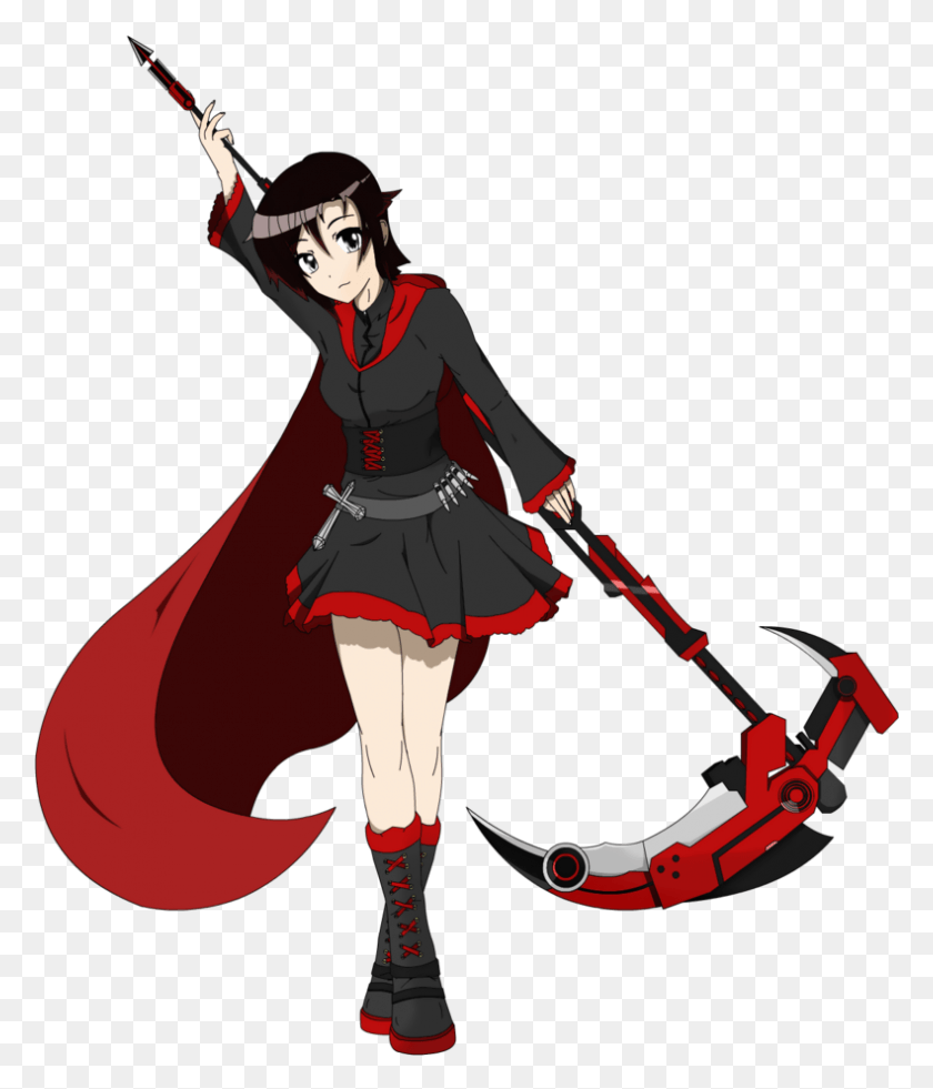790x933 Rwby Ruby Ruby From Rwby Transparent, Person, Human, Costume HD PNG Download