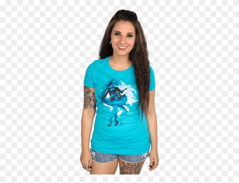 282x583 Rwby Vintage Weiss Schnee Women39s Tee Girl, Clothing, Apparel, Sleeve HD PNG Download