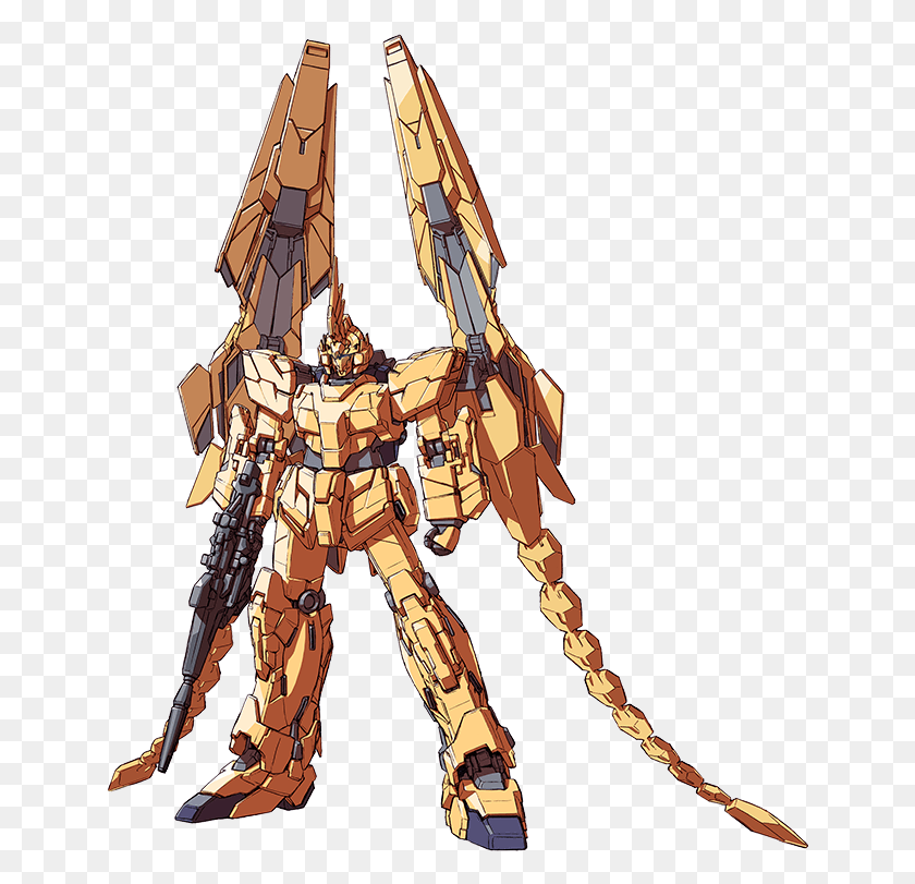 645x751 Descargar Png Rx 0 Gundam Unicorn 3 Phenex Mobile Suit Gundam Nt Narrative, Grúa De Construcción, Robot, Parque De Atracciones Hd Png