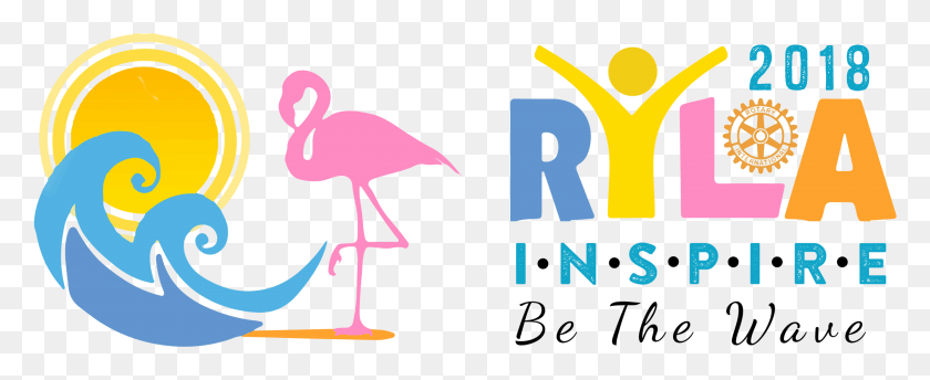 6584x2403 Логотип Ryla Ryla 2018, Животное, Птица, Фламинго Hd Png Скачать