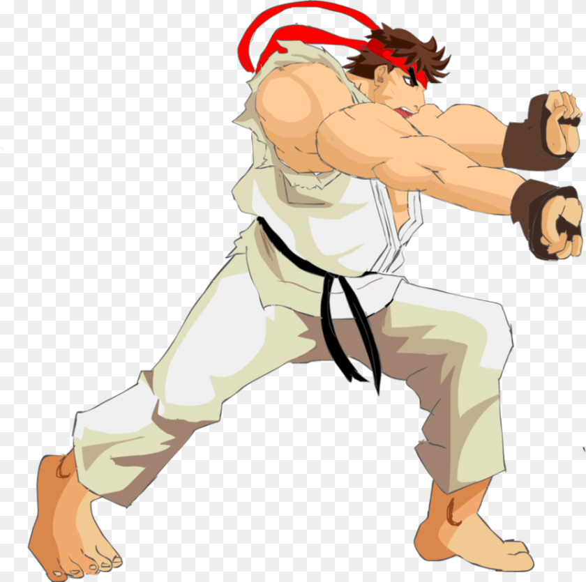 896x891 Ryu Hadouken Street Fighter Hadouken Pose, Baby, Person, Martial Arts, Sport PNG