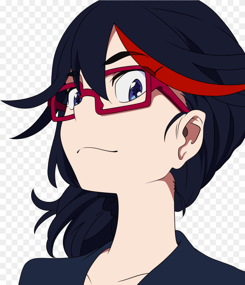 1102x1281 Ryuko Matoi Face Human Hair Color Facial Expression Kill La Kill Ryuko With Glasses, Book, Comics, Publication, Adult Transparent PNG