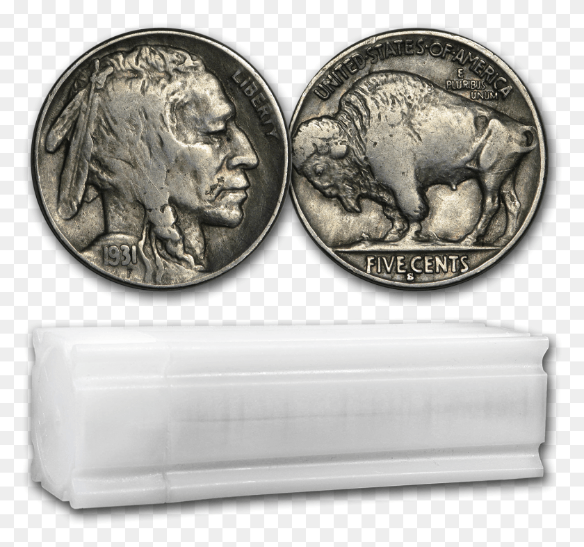 1420x1324 S Buffalo Nickels 40 Coin Roll Vf Lion, Money, Nickel, Dime HD PNG Download