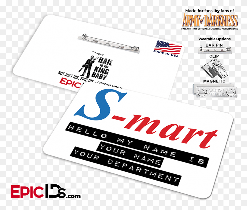 1341x1123 S Mart Army Of Darkness Ash Williams S Mart, Text, Business Card, Paper HD PNG Download