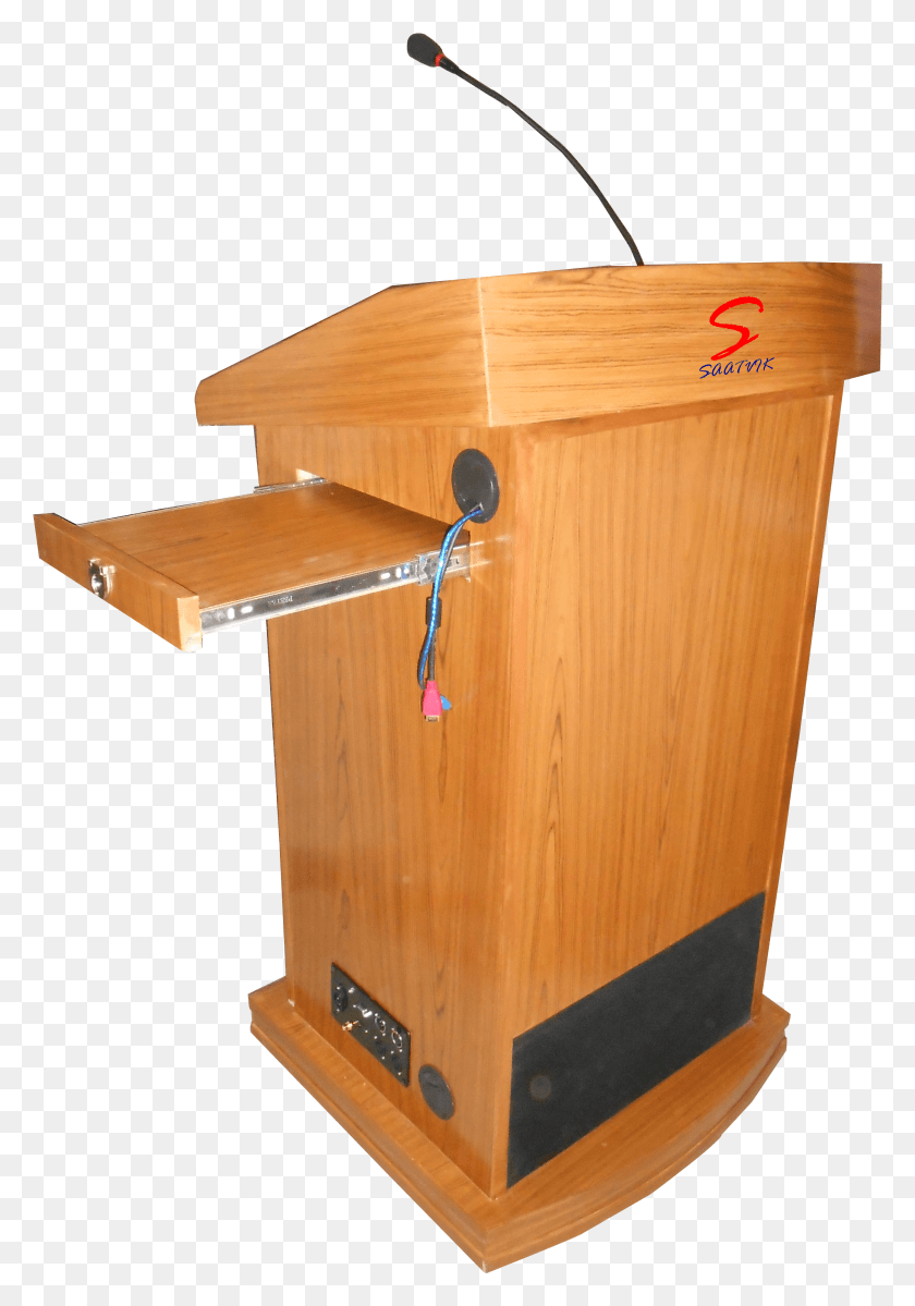 2605x3805 Saatvik Wooden Podium With Pa System And Connectivity Plywood HD PNG Download