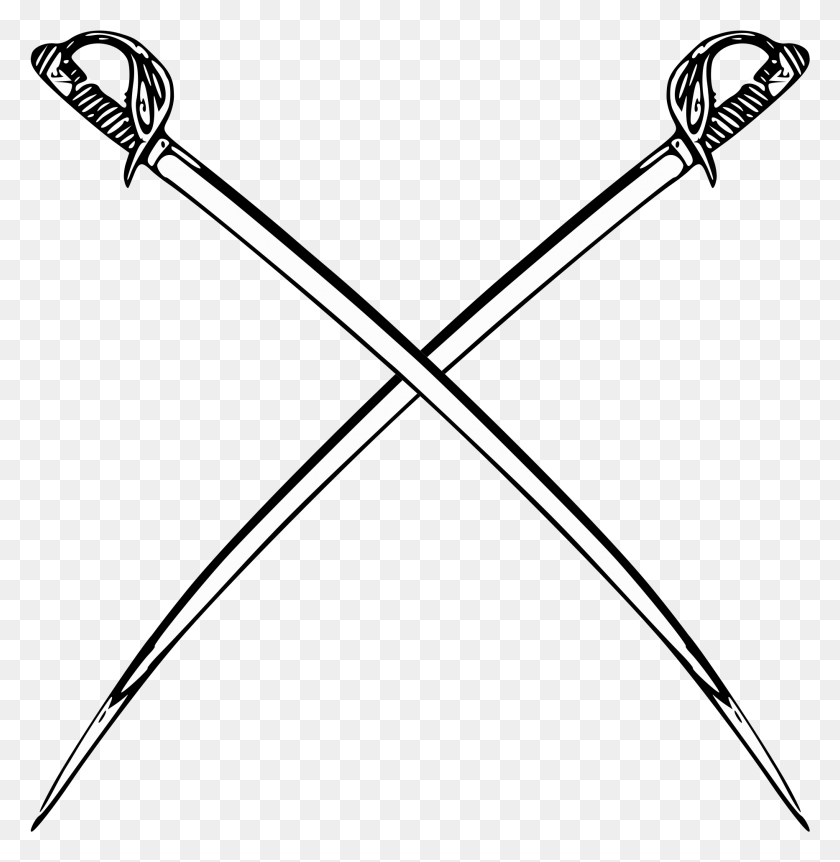 1865x1918 Saber Vector Sabre Sabre Sword Drawing, Baton, Stick, Duel HD PNG Download